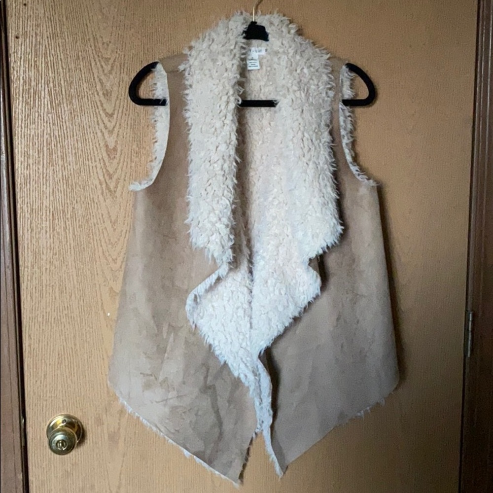 Clover + scout faux fur vest